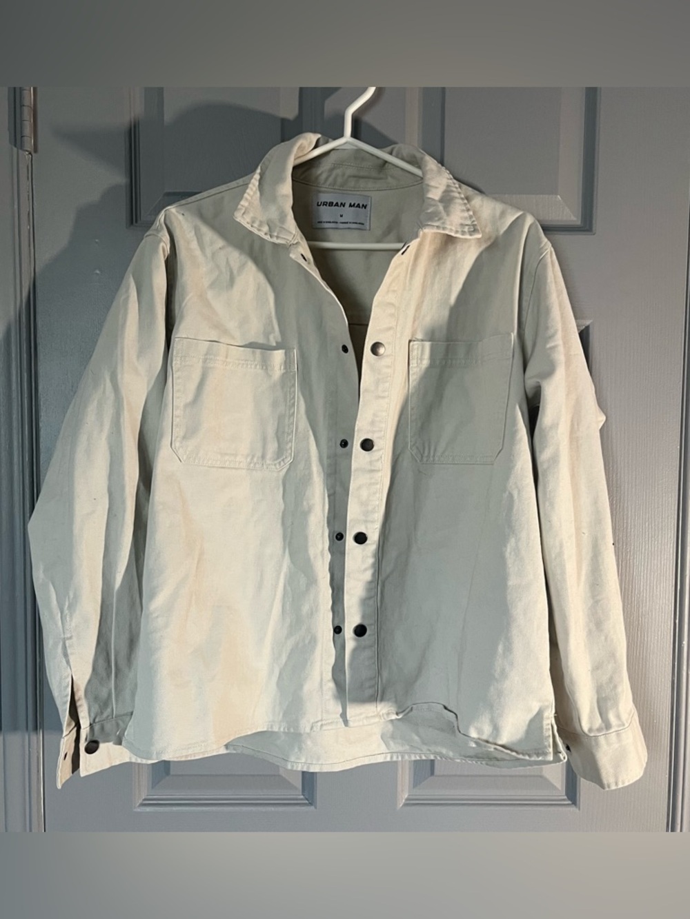 Urban Outfitters Men's Ivory Utility Jacket Size Medium